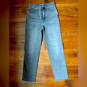 Madewell. The Perfect Vintage Straight Jean, High-waist. Size 24. Light Grey
